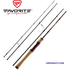 Спиннинг четырёхчастный Favorite Arena Stream '25 Travel ARNS1-604UL-T длина 1,83м тест 2-7гр